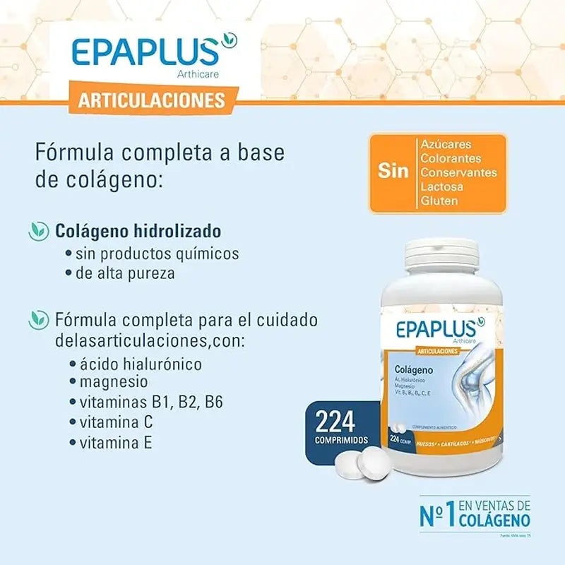 Epaplus Arthicare Collagen Antiox Magnesium + Hyaluronsäure , 224 Tabletten