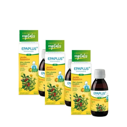 Epaplus Immuncare Hustensaft für Erwachsene, Zitronengeschmack, 150 ml, 3er-Pack