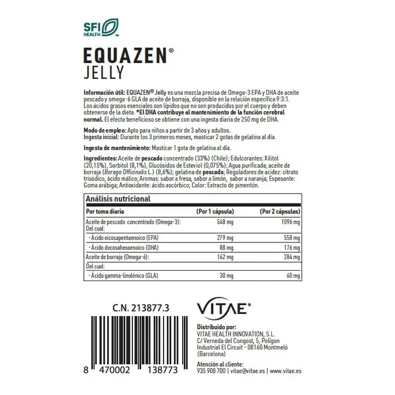 Equazen Jelly 60 Kapseln – Omega-3 und Omega-6 in kaubarer Gelatineform