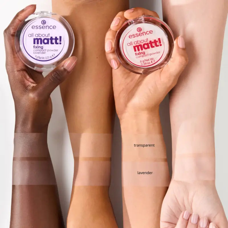Essence Kompaktpuder „All About Matt!“ mit Lavendelduft, 9 g