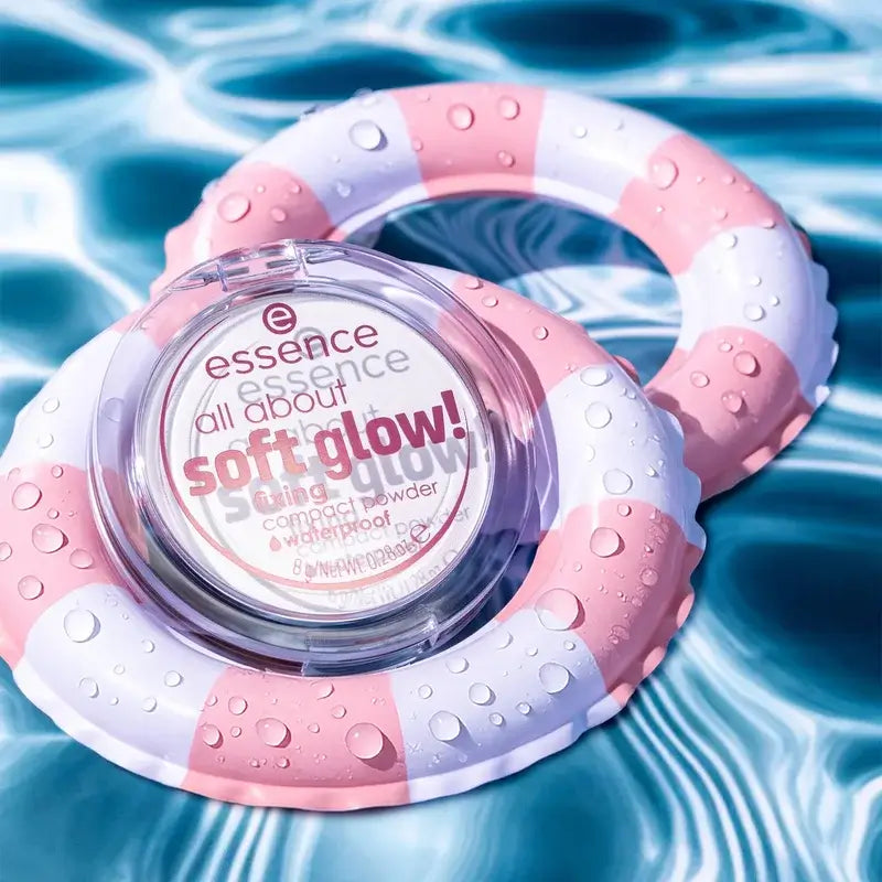 Essence Wasserfester Kompaktpuder All About Soft Glow! , 8 gr