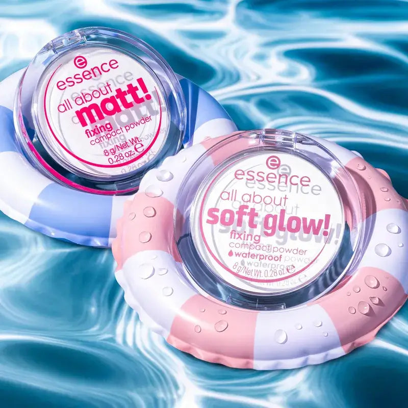 Essence Wasserfester Kompaktpuder All About Soft Glow! , 8 gr