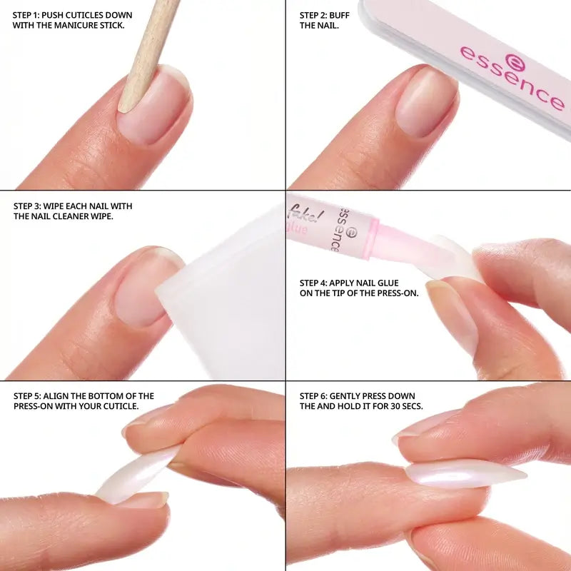 Essence Maniküre Set mit falschen Nägeln What The Fake! Press-On Nägel 04 , 28 Stück