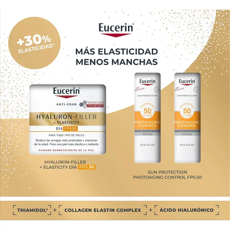 Eucerin Anti-Ageing Pack Hyaluron-Filler Elastizität Tag Fps 30 50Ml + 2 Minis Photoaging Control Fps 50+ 2X5Ml
