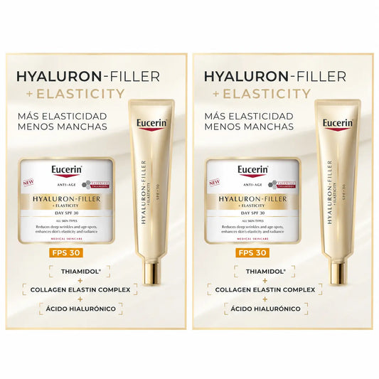 Eucerin Pack Hyaluron Filler Elastizität Tagescreme Spf30 50Ml + Augenkontur 15Ml , Packung 2