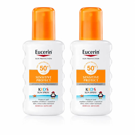Eucerin Solar Sensitive Protect Kinder Kinder Sonnenspray Spf50+ 200 ml, 2er Pack