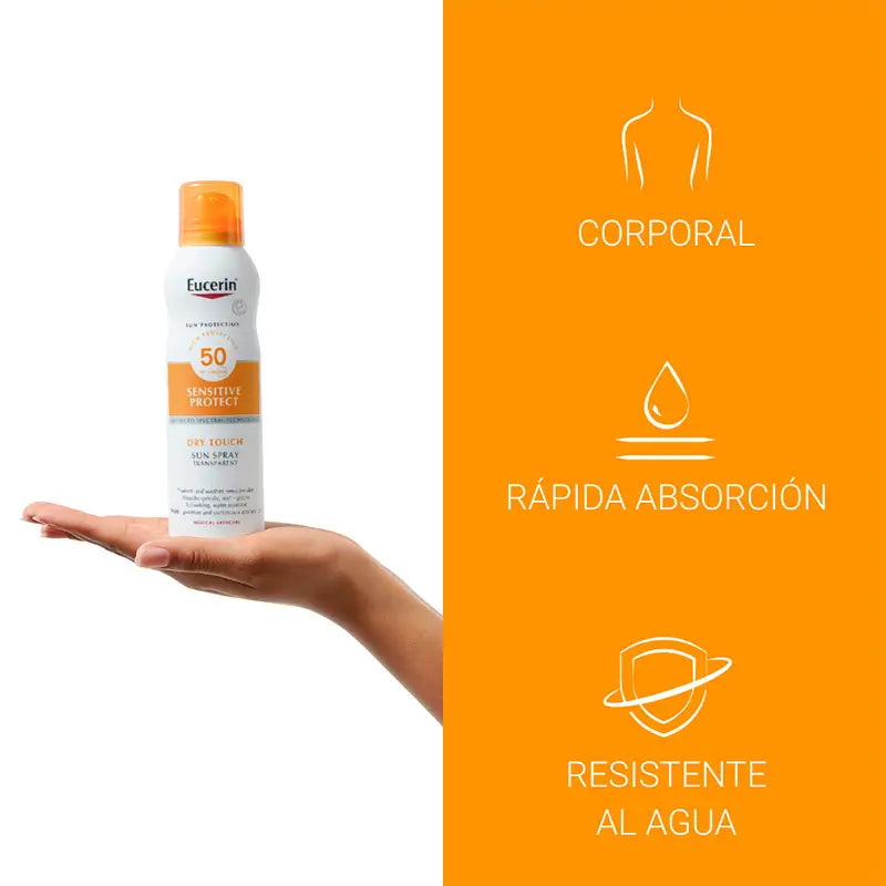 Eucerin Dry Touch Clear Sun Spray SPF50+, 200 ml