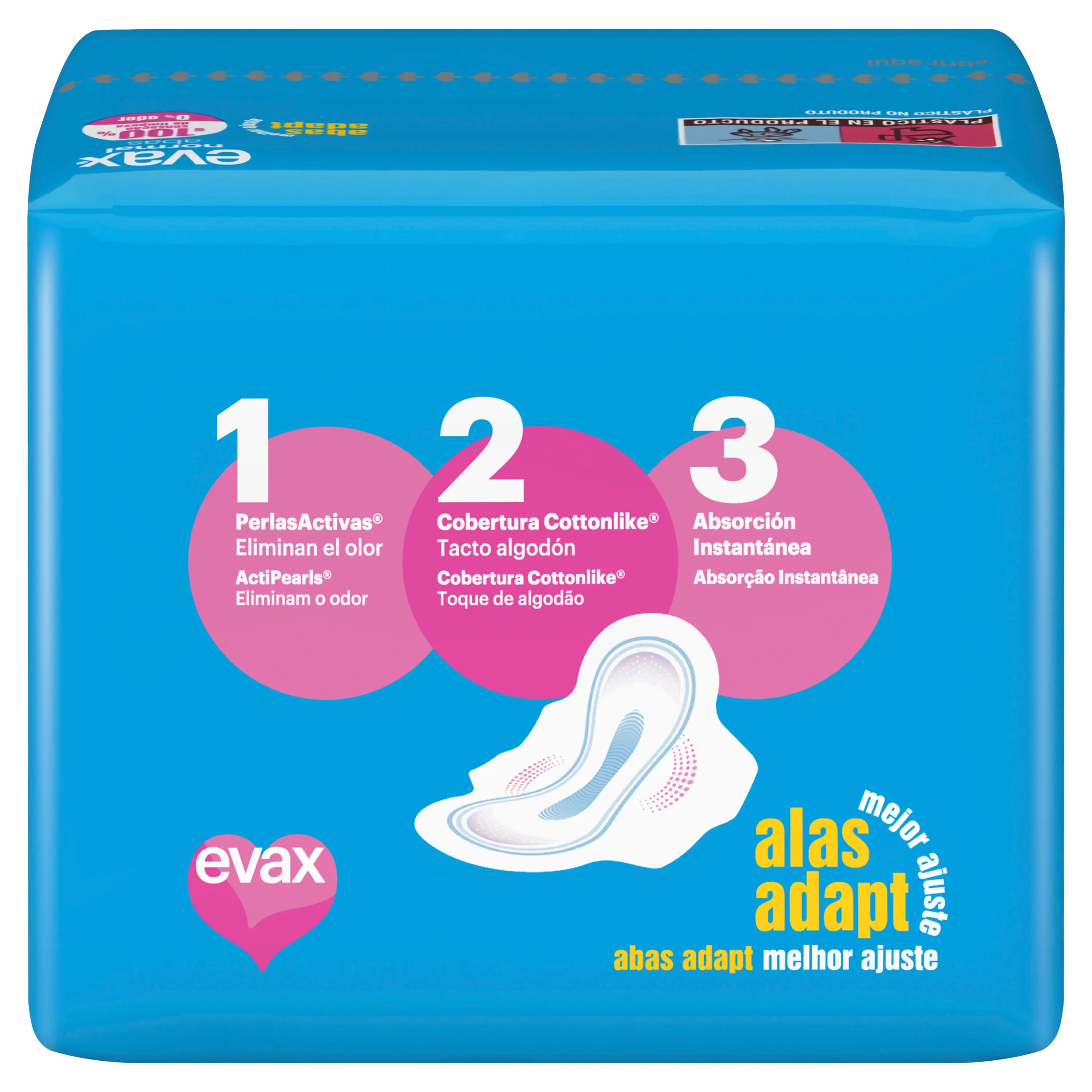 Evax Cottonlike Pads Normal Day mit Flügeln , 19 Stück