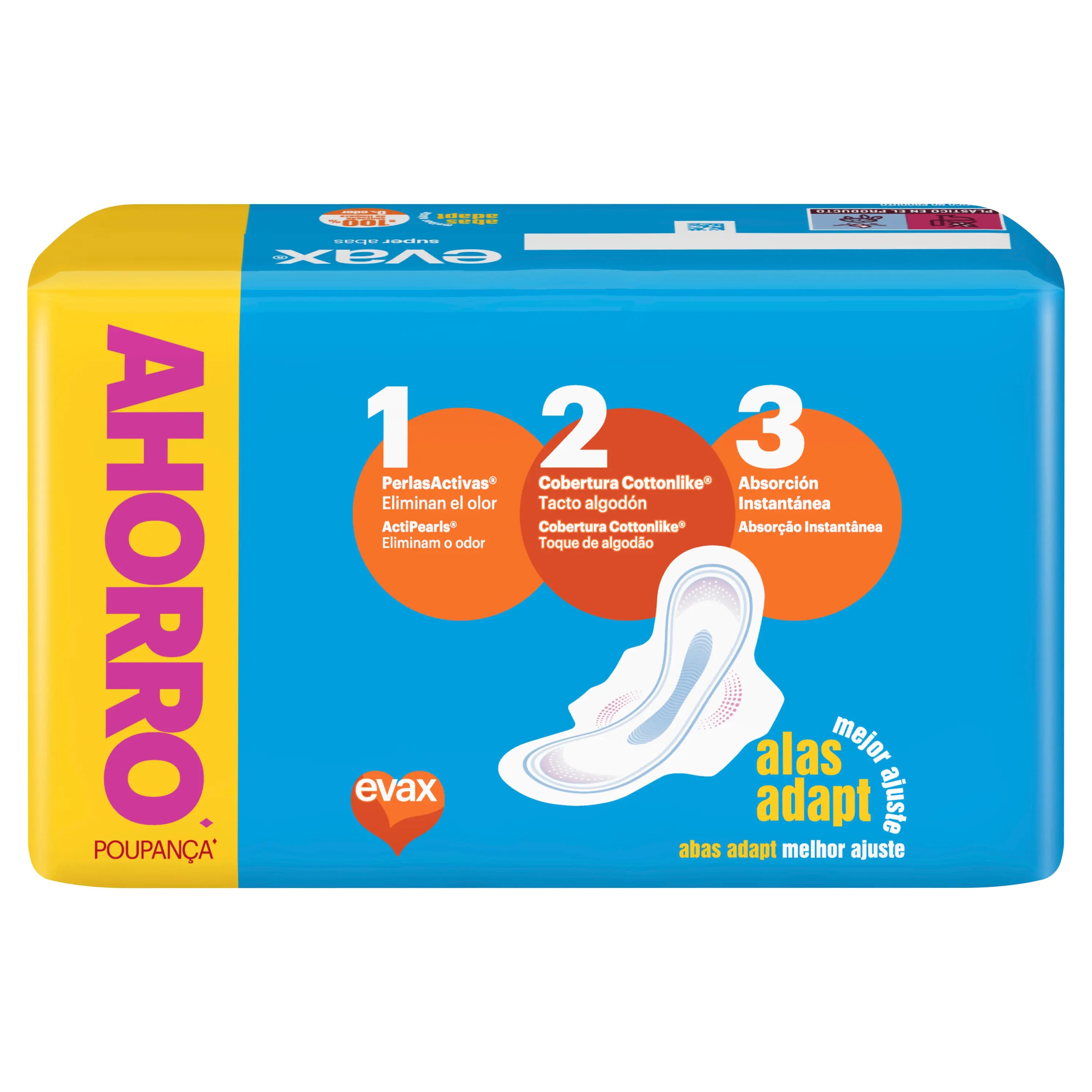 Evax Cottonlike Super Pads mit Flügeln, 24 Stück
