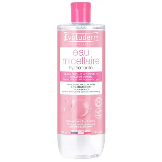 Evoluderm Micellar Water für trockene/empfindliche Haut, 500 ml