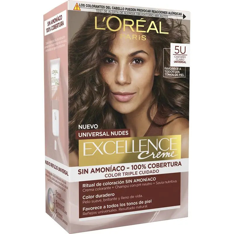 L'Oréal Paris Excell Univ Nudes Lt Braun 5U 550
