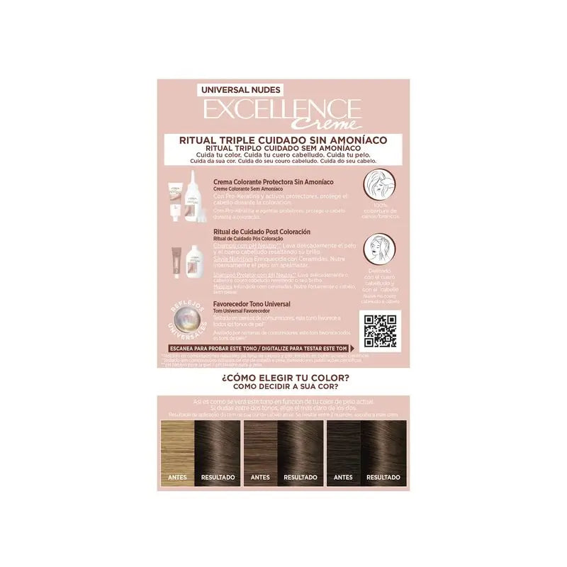 L'Oréal Paris Excell Univ Nudes Lt Braun 5U 550