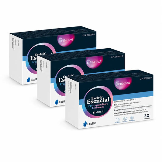 Exelvit Triplo Essential Empfängnisverhütung & Schwangerschaft, 3 x 30 Kapseln