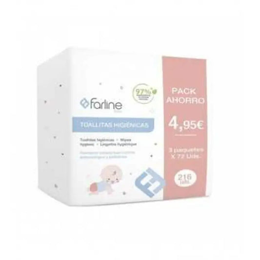 Farline Baby Hygiene Pads, pack of 3 x 72 pcs.