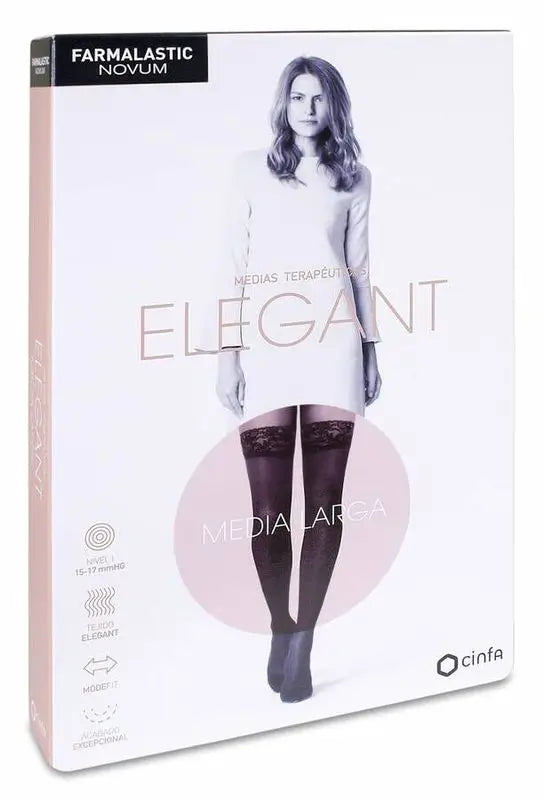 Farmalastic Novum Elegant Long Size Lightweight Compression Caviar Colour, Size 3