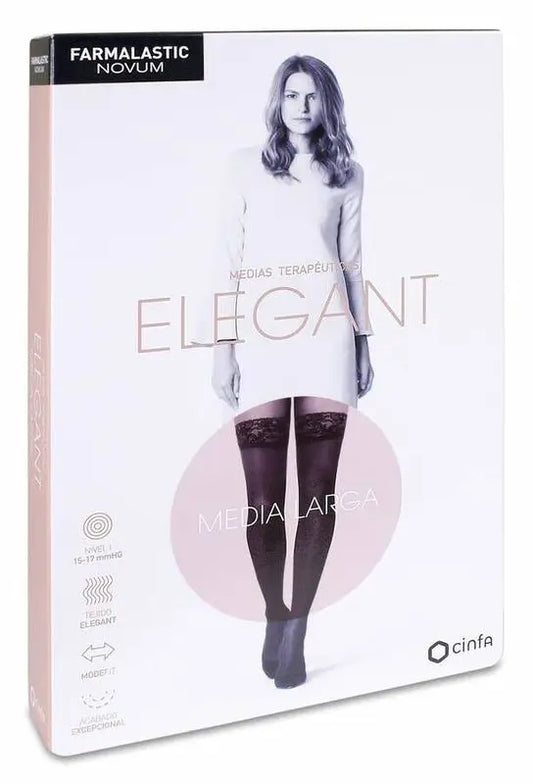 Farmalastic Novum Elegant Long Size Lightweight Compression Chocolate Colour, Size 3