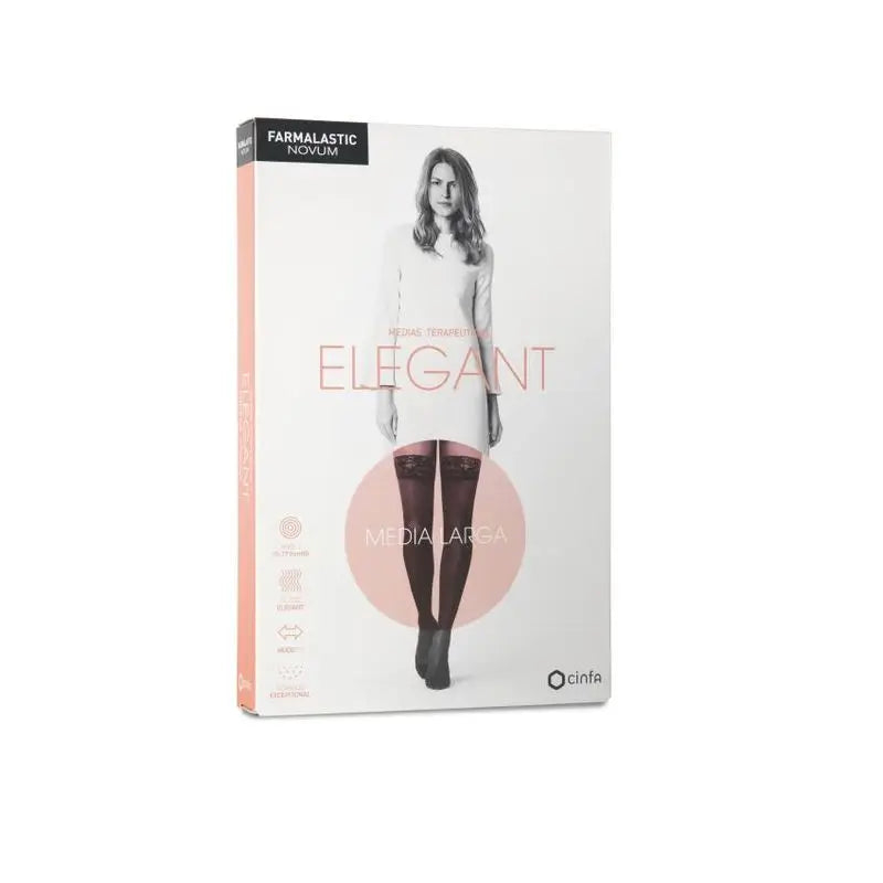 Farmalastic Novum Elegant Long Size Lightweight Compression Chocolate Colour, Size 4