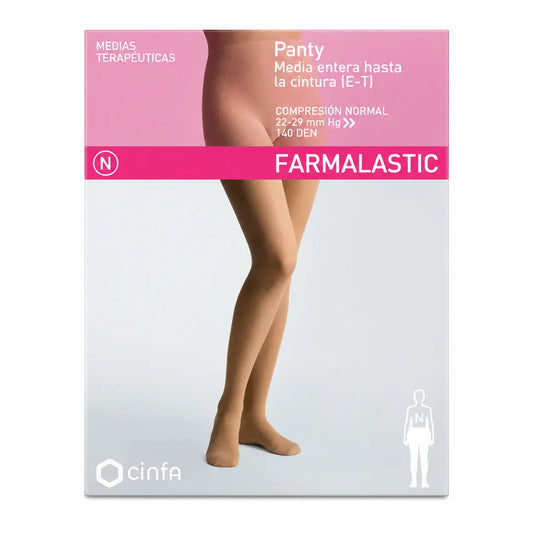 Farmalastic Kompressionsstrumpfhose Normal Kompression Cappuccino, Größe M