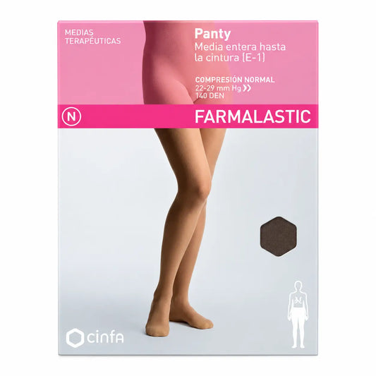 Farmalastic Normal-Kompressionsstrumpfhose Schwarz, Größe XL