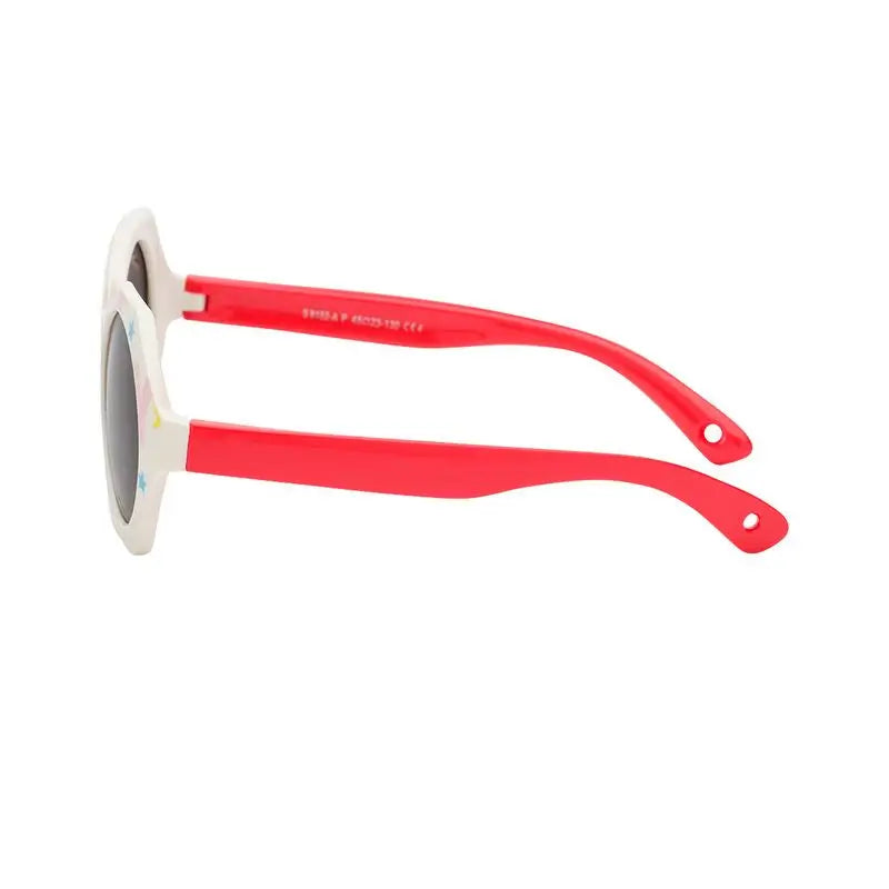 Farmamoda Kinder Sonnenbrille polarisiert Weiß & Rot, 25 gr