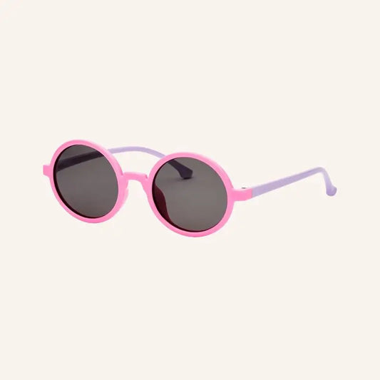 Farmamoda Children's Polarised Sunglasses Pink And Purple Round, 25 gr