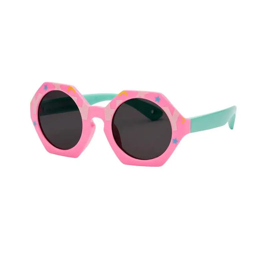 Farmamoda Children's Polarized Sunglasses Green & Pink Design, 25 gr