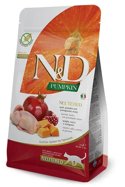 Farmina N&D Cat Pumpkin Neutered Neutered Quail 1,5Kg, cat food