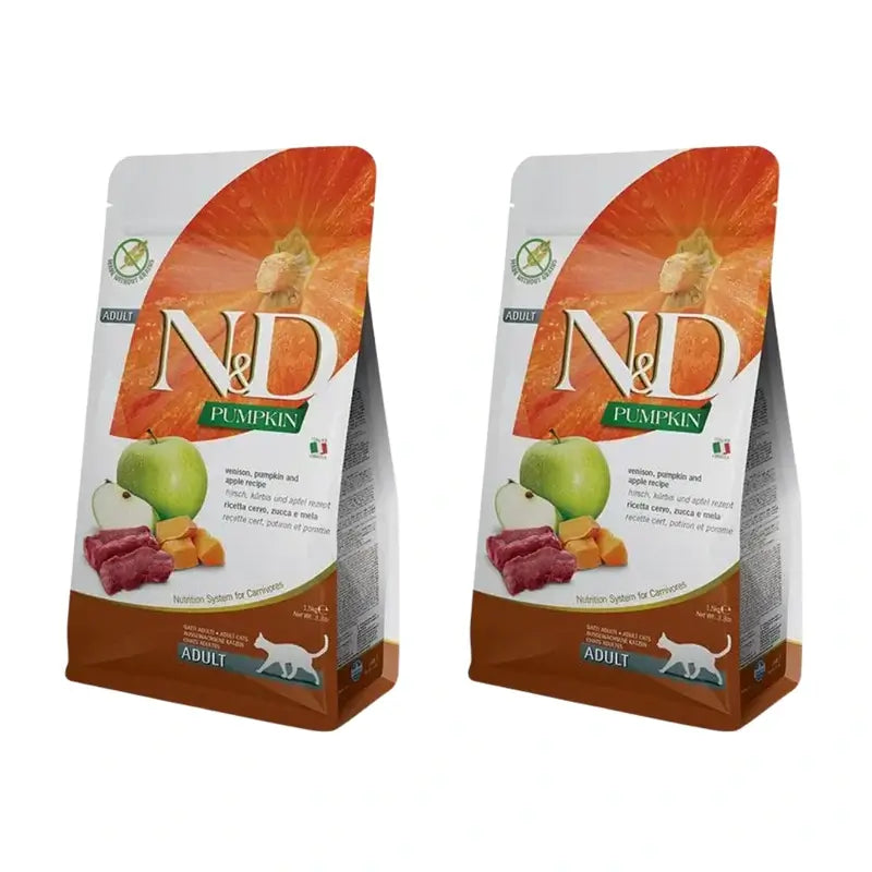 Farmina N&D Cat Pumpkin Deer 1,5Kgr, Cat Food, Pack Of 2