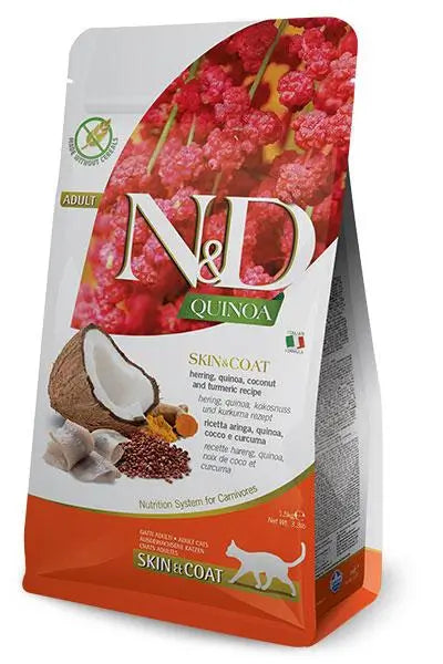 Farmina N&D Cat Quinoa Skin Coat Herring 300Gr, cat food
