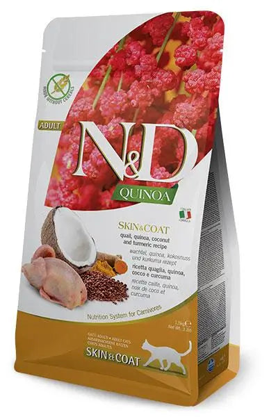 Farmina N&D Cat Quinoa Skin Coat Quail 5Kg, cat food