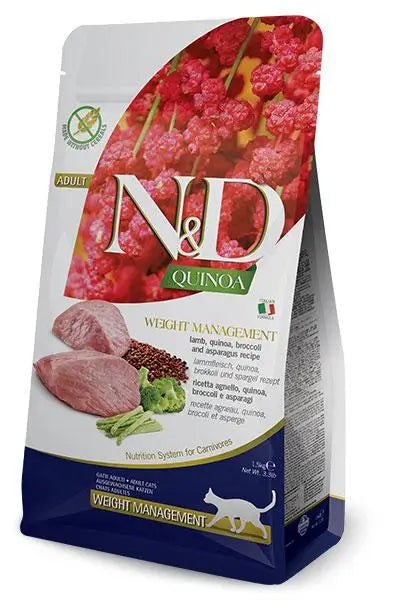 Farmina N&D Cat Quinoa Weight Management Lamb 1,5Kg, cat food