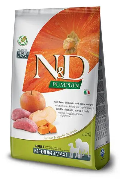 Farmina N&D Dog Calabaza Medium Maxi Jabali 2,5Kg, dog food