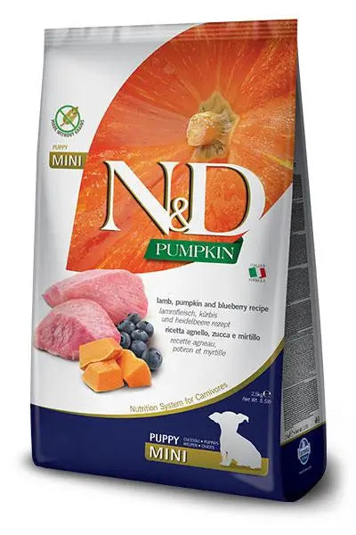 Farmina N&D Dog Puppy Pumpkin Mini Lamb 7Kg, dog food for puppies
