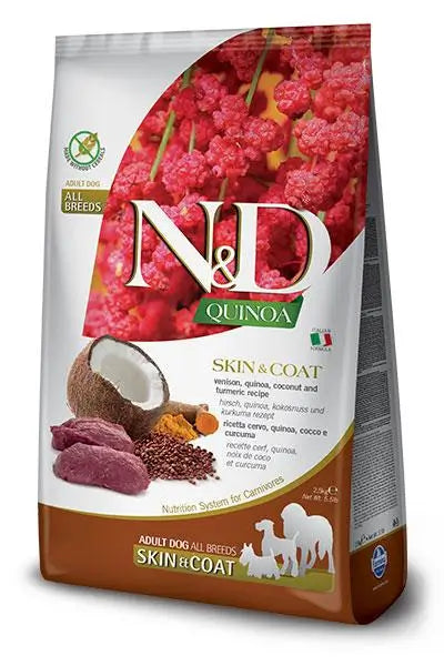 Farmina N&D Dog Quinoa Skin Coat Venison 2,5Kg, dog food