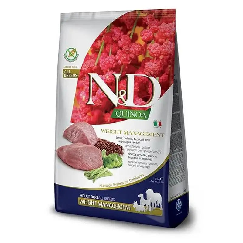 Farmina N&D Dog Quinoa Weight Management Lamb 2,5Kg, dog food for dogs