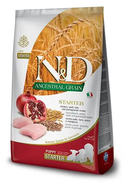 Farmina N&D Dog Starter Puppy Ancestral 800Gr, feed for puppy dogs