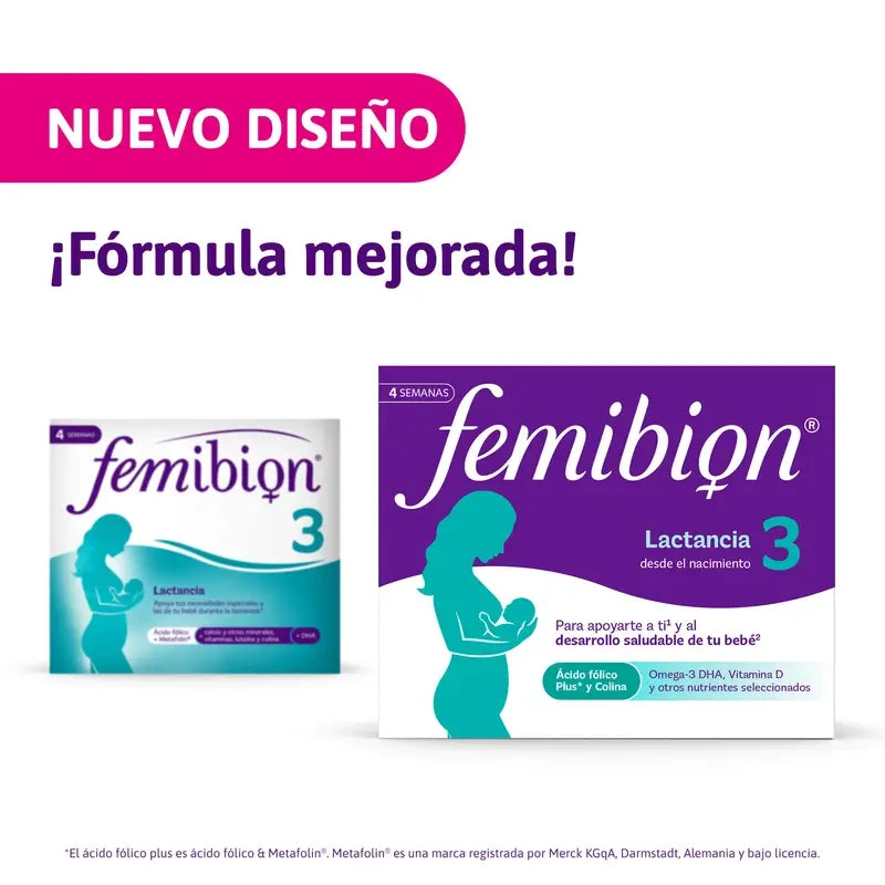 Femibion 3 Stillzeit-Schwangerschaft mit Folsäure und Vitaminen, 28 Tabletten