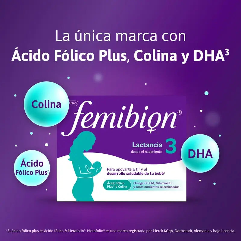 Femibion 3 Stillzeit-Schwangerschaft mit Folsäure und Vitaminen, 28 Tabletten