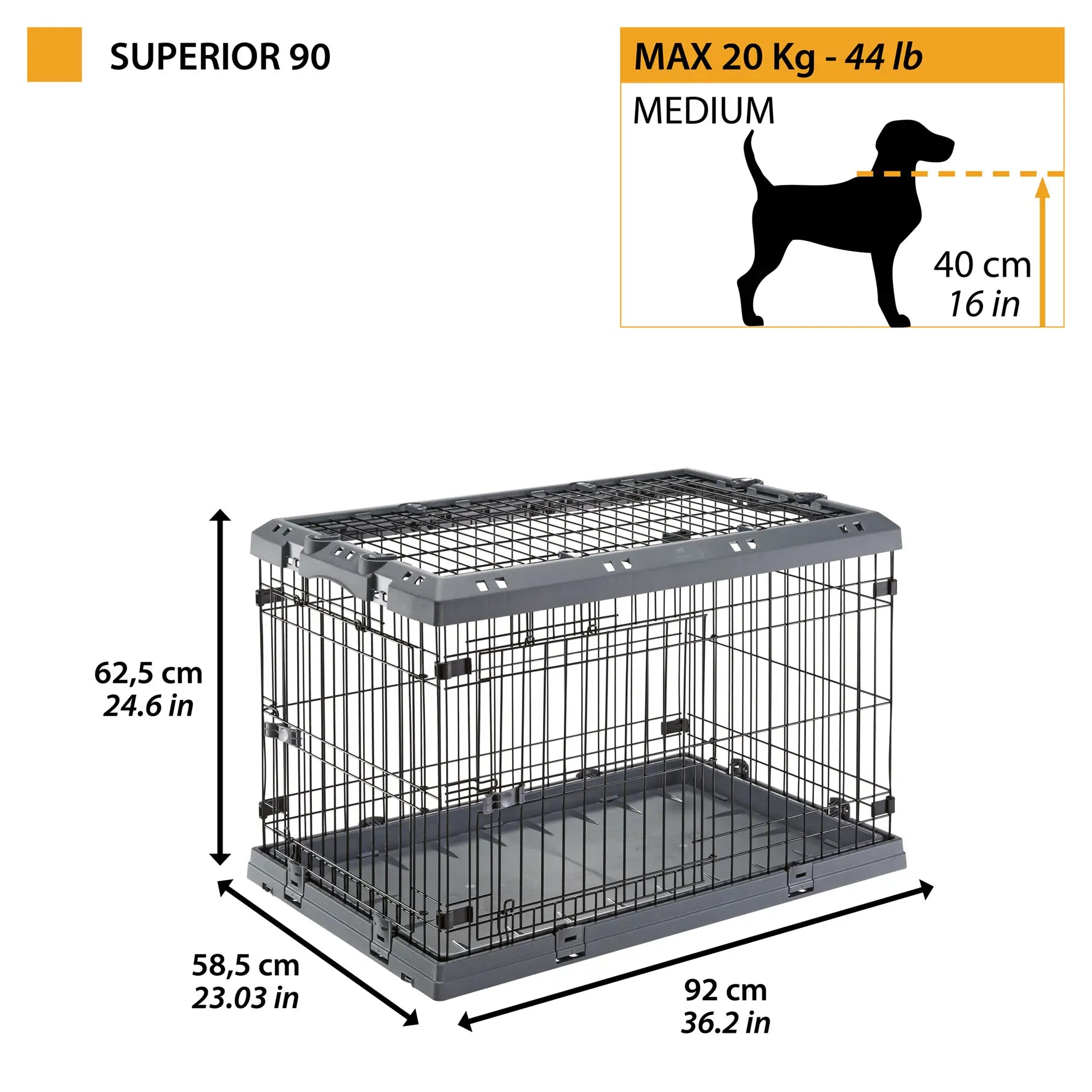 Ferplast Superior Dog Cage 90