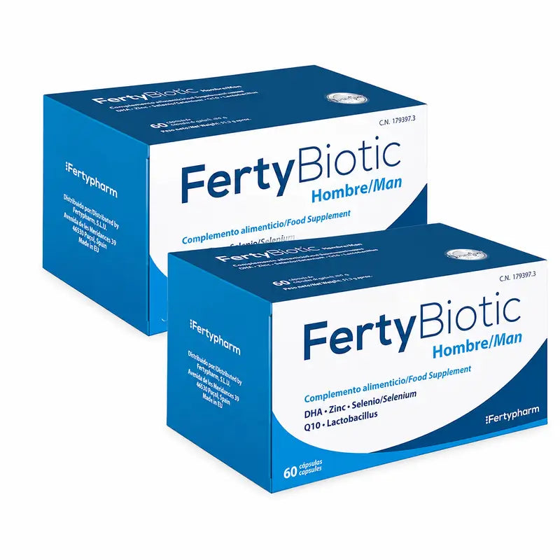 Fertybiotic  für Männer, Packung mit 2 x 60 Kapseln