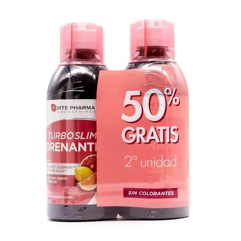 Forté Pharma Slim Drenante Citrus Flavour, 2 units x 500 ml 2nd unit 50% Discount