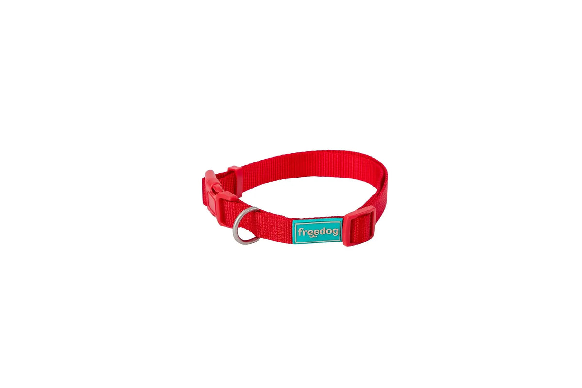 Freedog Nylonhalsband Basic Rot, 10 mm, 20/35 cm