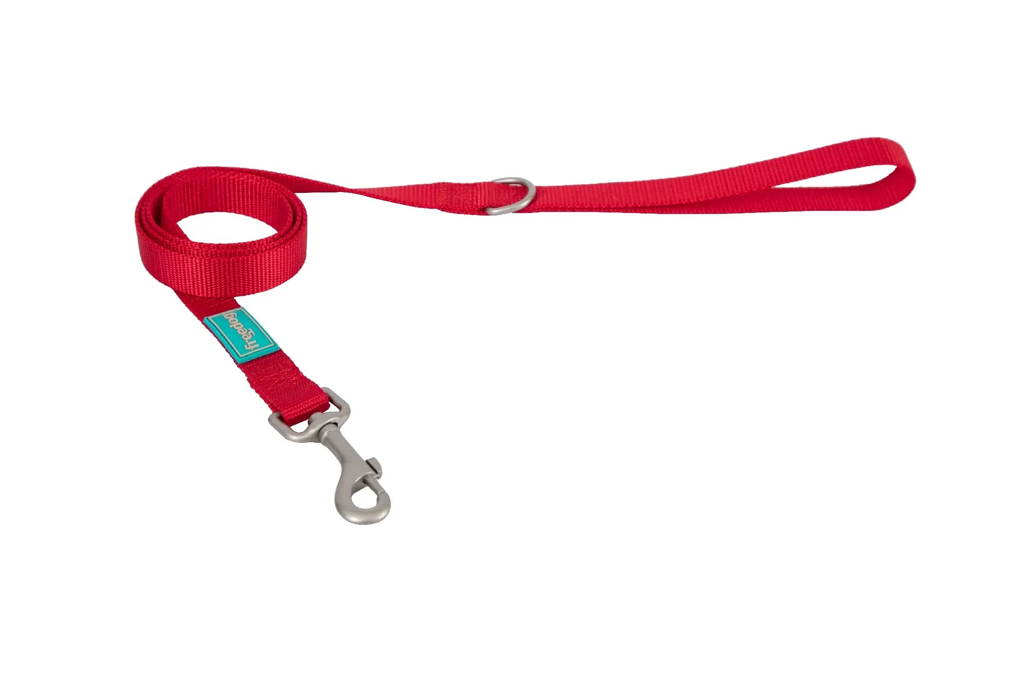 Freedog Nylon-Leine „Basic“ rot, 25 mm, 120 cm