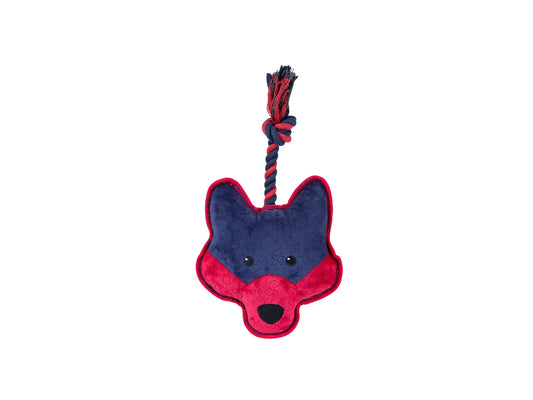 Freedog Tough Fox Spielzeug mit Sound und Seil 21X34Cm