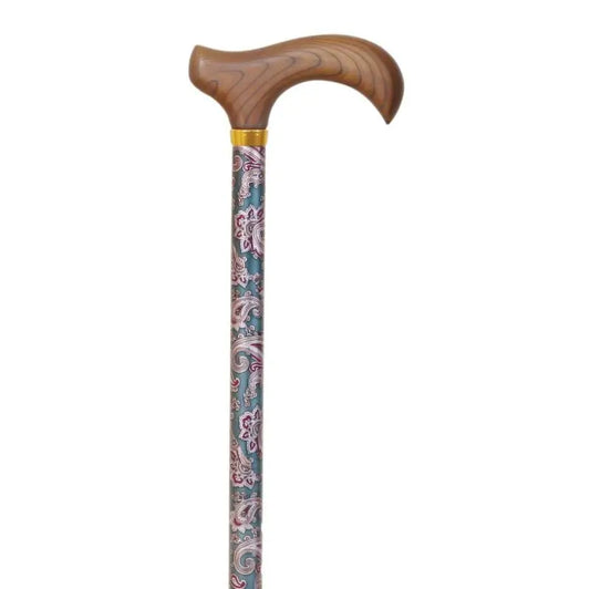 Garcia 1880 Green Cashmere Stamped Extendable Aluminium Crutch