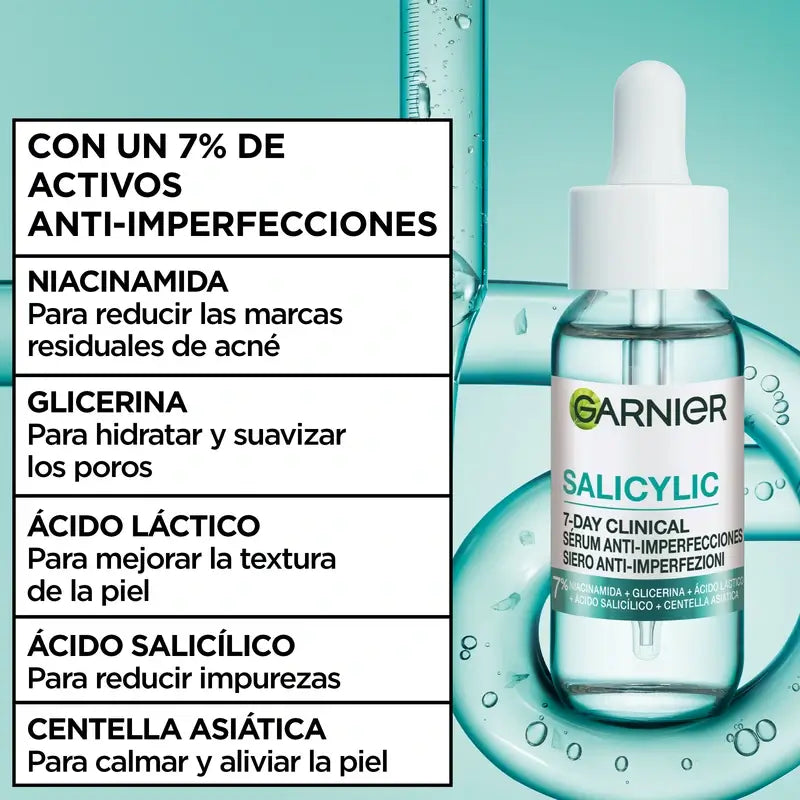 Garnier Anti-Acne Pure Active Salicylic Anti-Blemish & Reinigungsserum, 30 ml