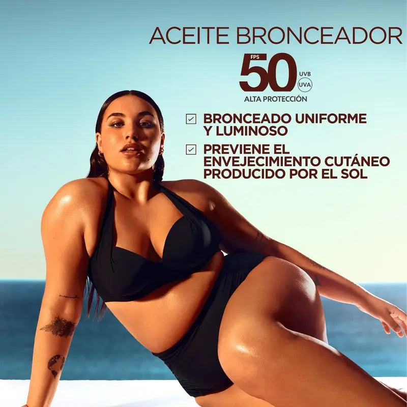 Garnier Delial Ideal Bronze Schutzöl Fps 50 Für eine gleichmäßige und leuchtende Bräune - 150Ml