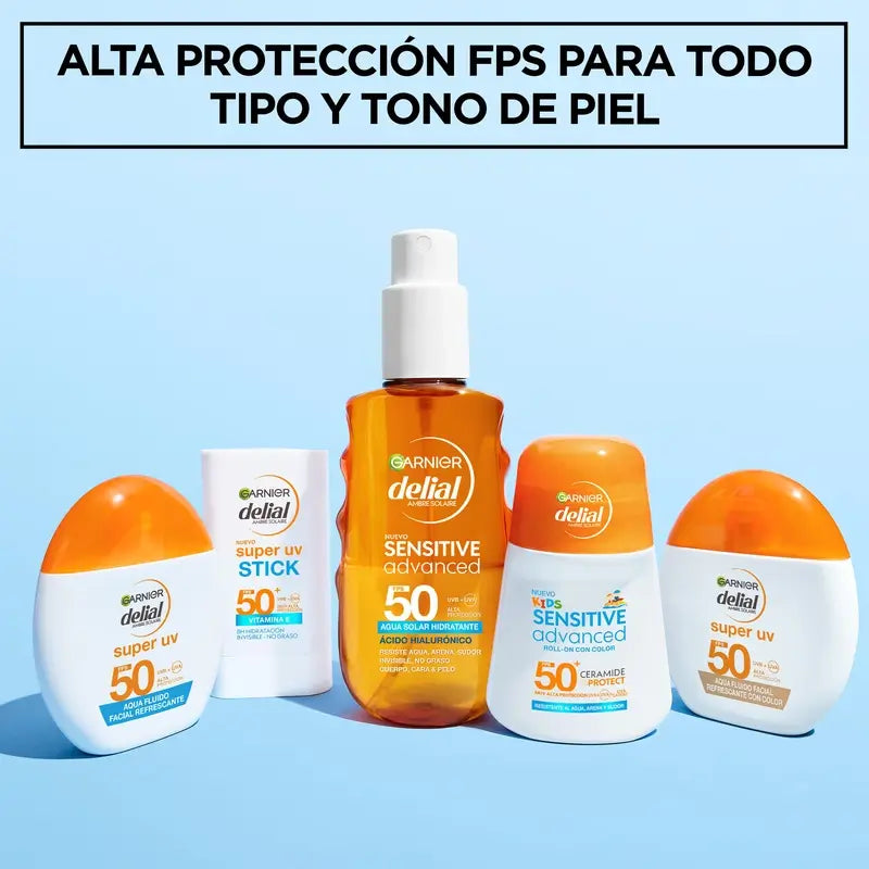 Garnier Delial Delial Wasser Erfrischendes Gesichtsfluid Spf 50 Unsichtbar, 40 ml