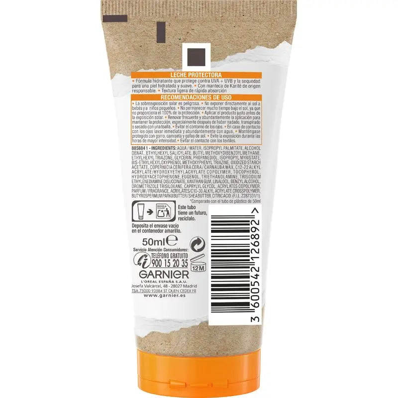 Garnier Delial Delial Schutzmilch Spf 30 Hydra 24 Protect, wasserabweisende & feuchtigkeitsspendende Formel mit Shea Butter
