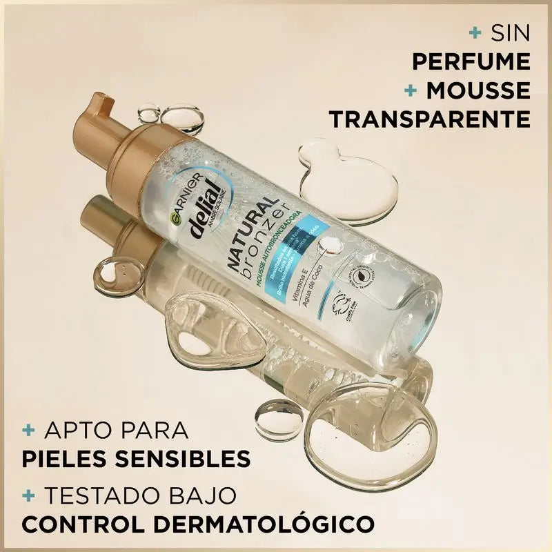 Garnier Delial Selbstbräunungs-Mousse mit feuchtigkeitsspendendem Kokosnusswasser 200 Ml